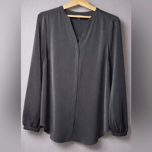 Torrid Classic Black Hidden Button Up Blouse – Soft Drape Office to Evening Top